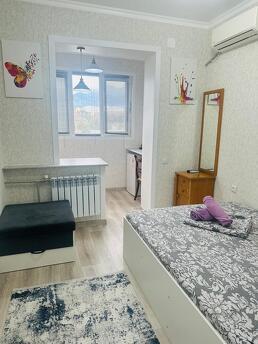 Светлая компактная студия с ремонтом, Алматы - квартира посуточно